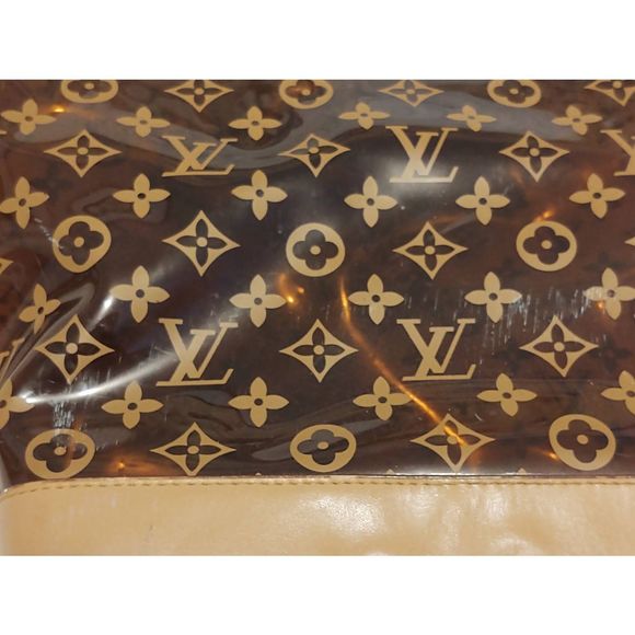 Louis Vuitton M92501 LV Cabas Ambre Brown Monogram Vinyl Tote Bag Purse w/Pouch - Picture 9 of 13